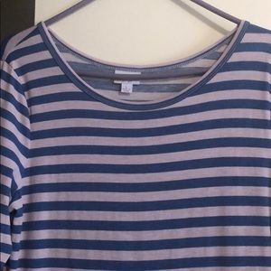 Pink and blue stripped dress